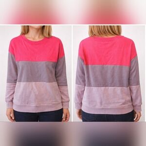 Colorblock Women's Sweater - Red and Gray